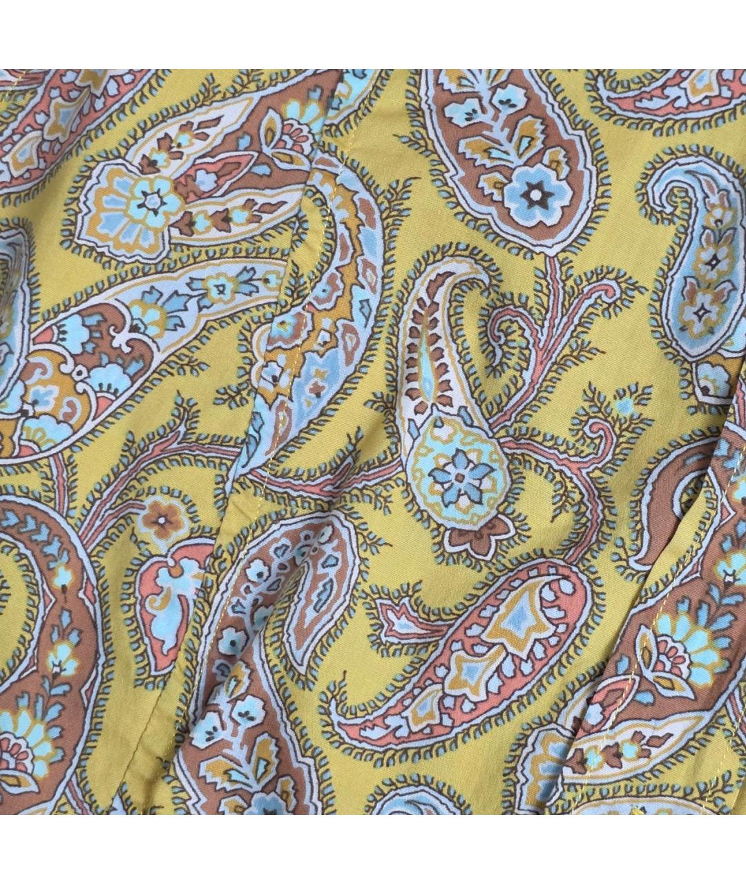 ETRO Желтая хлопко-эластановая рубашка, фото 5