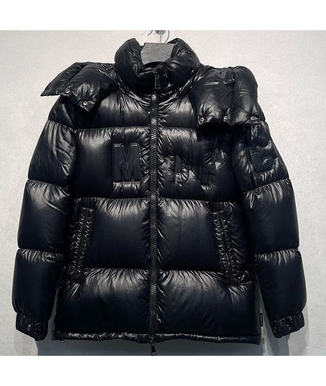 MONCLER Черный полиамидовый пуховик, фото 3