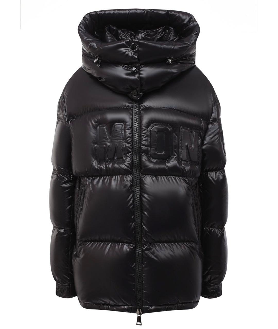MONCLER Черный полиамидовый пуховик, фото 9