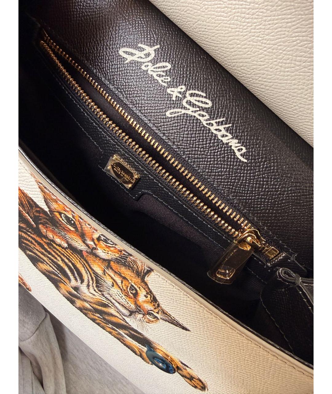 DOLCE&GABBANA Кожаная сумка с короткими ручками, фото 8