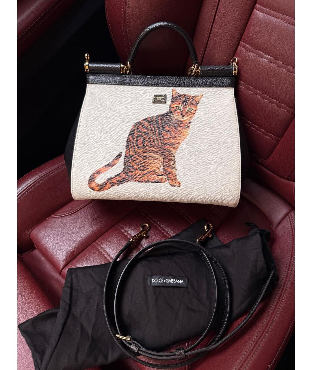 DOLCE&GABBANA Кожаная сумка с короткими ручками, фото 7