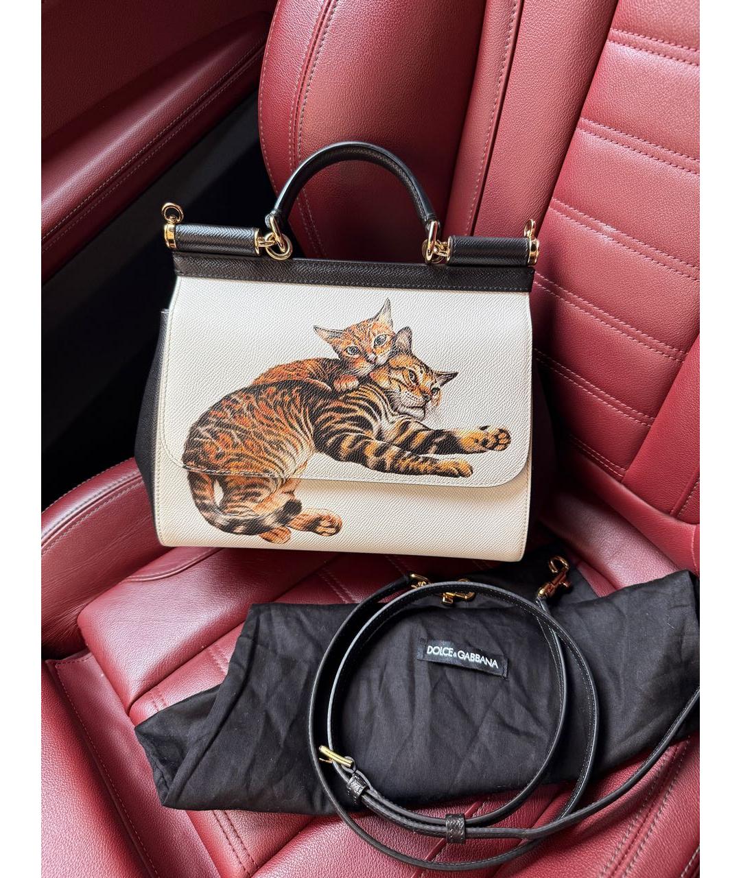 DOLCE&GABBANA Кожаная сумка с короткими ручками, фото 2