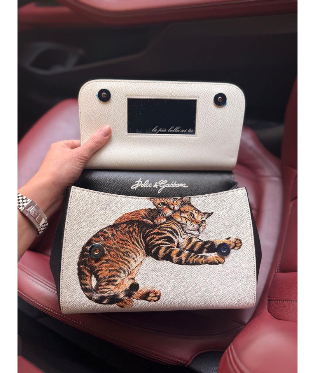 DOLCE&GABBANA Кожаная сумка с короткими ручками, фото 3