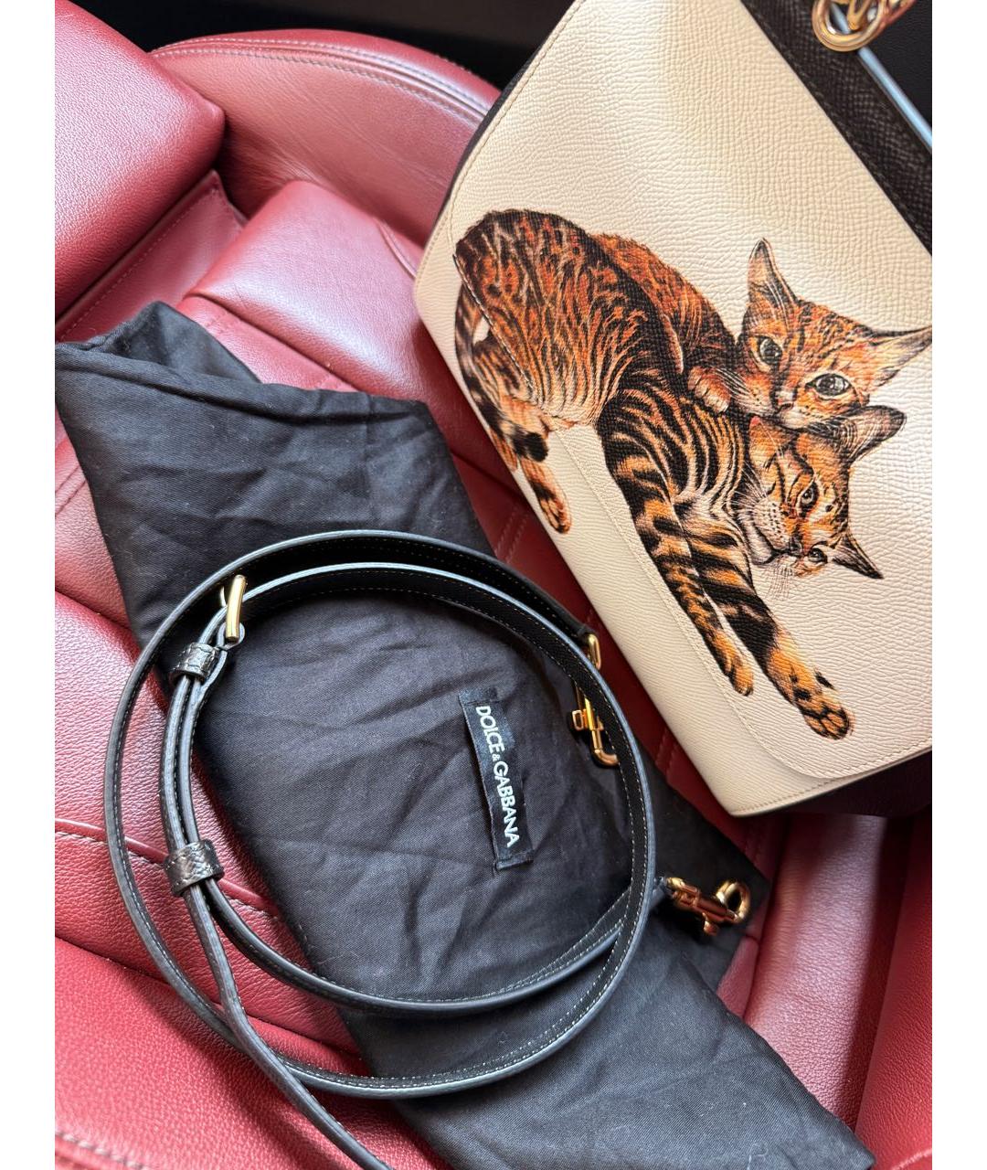DOLCE&GABBANA Кожаная сумка с короткими ручками, фото 6