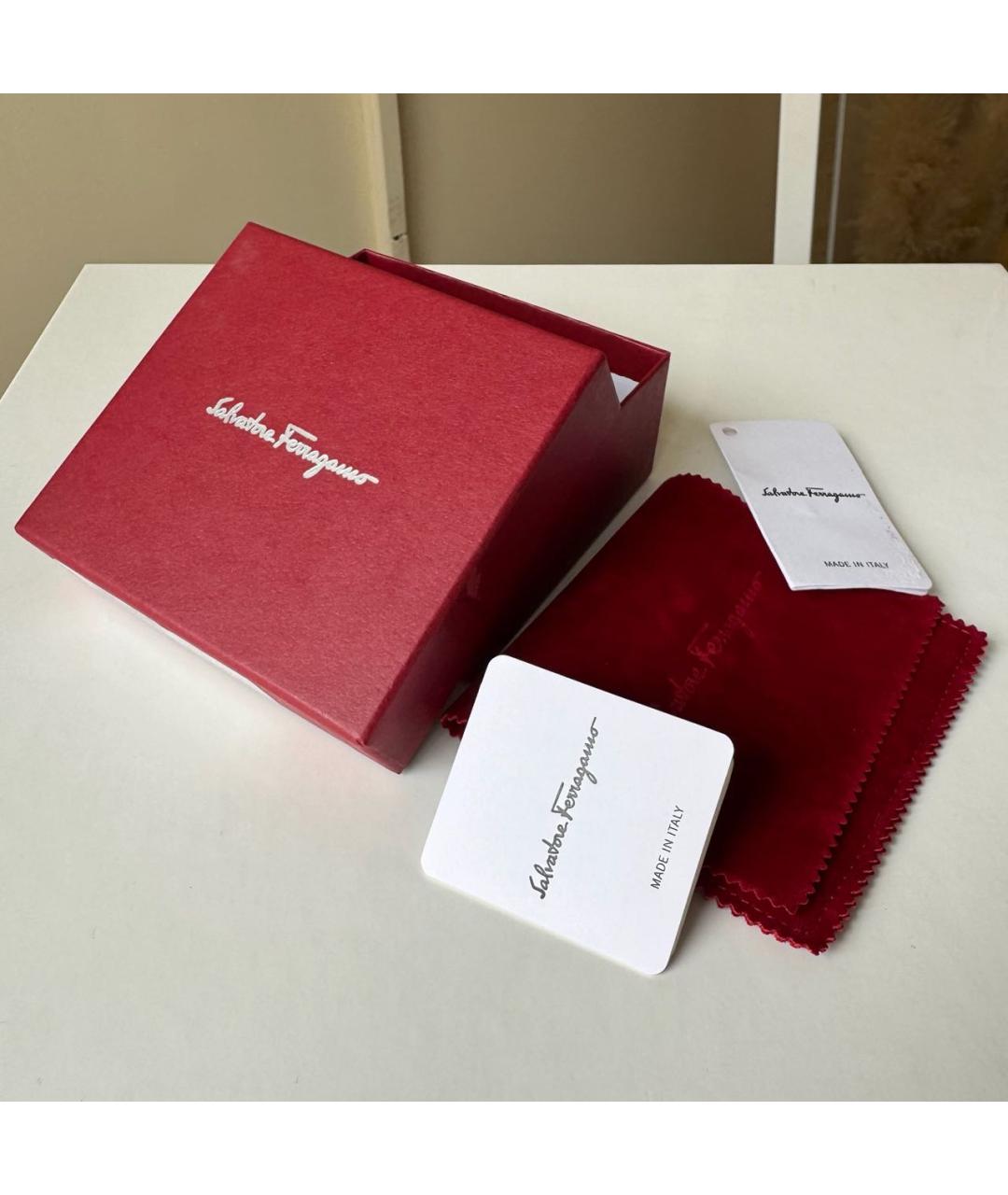 FERRAGAMO Коричневый кожаный браслет, фото 4