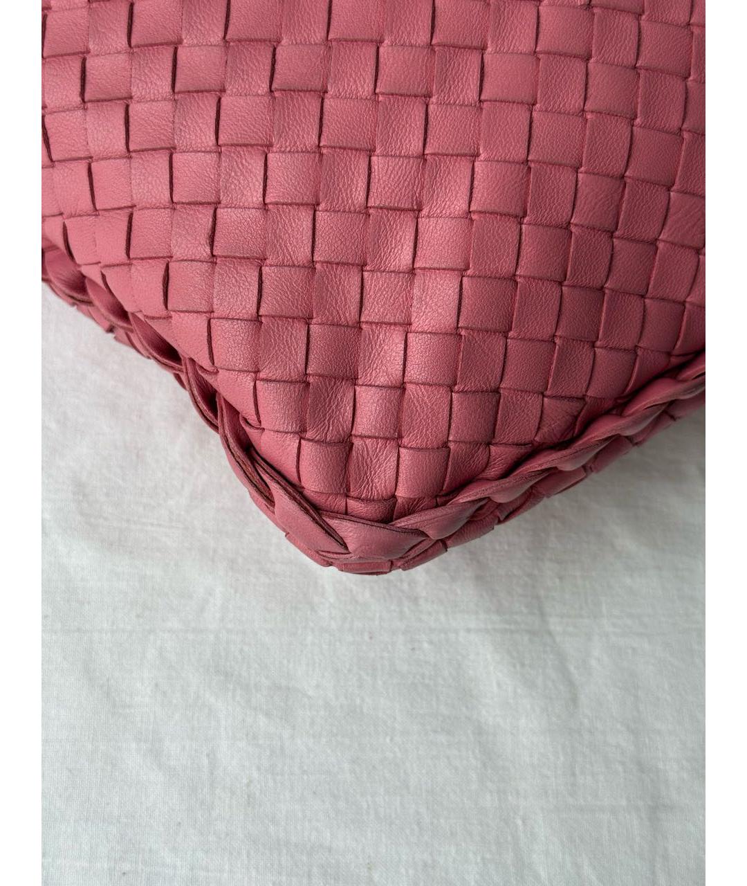 BOTTEGA VENETA Розовая кожаная сумка через плечо, фото 4