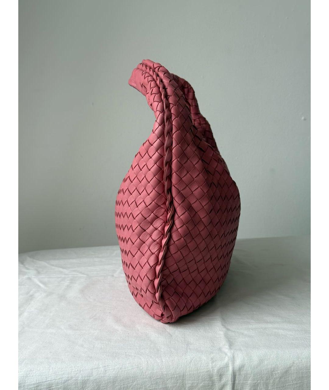 BOTTEGA VENETA Розовая кожаная сумка через плечо, фото 2