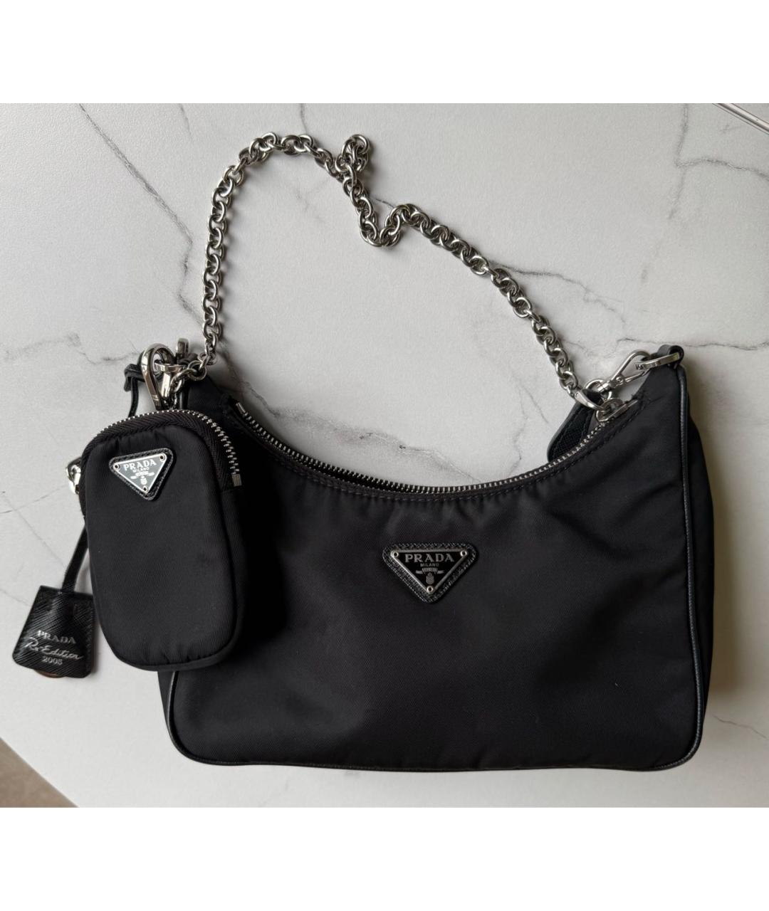 PRADA Черная нейлоновая сумка через плечо, фото 2