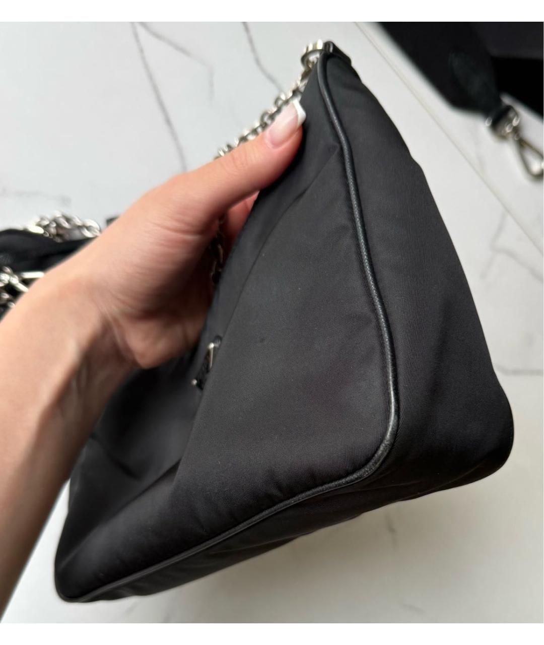 PRADA Черная нейлоновая сумка через плечо, фото 4