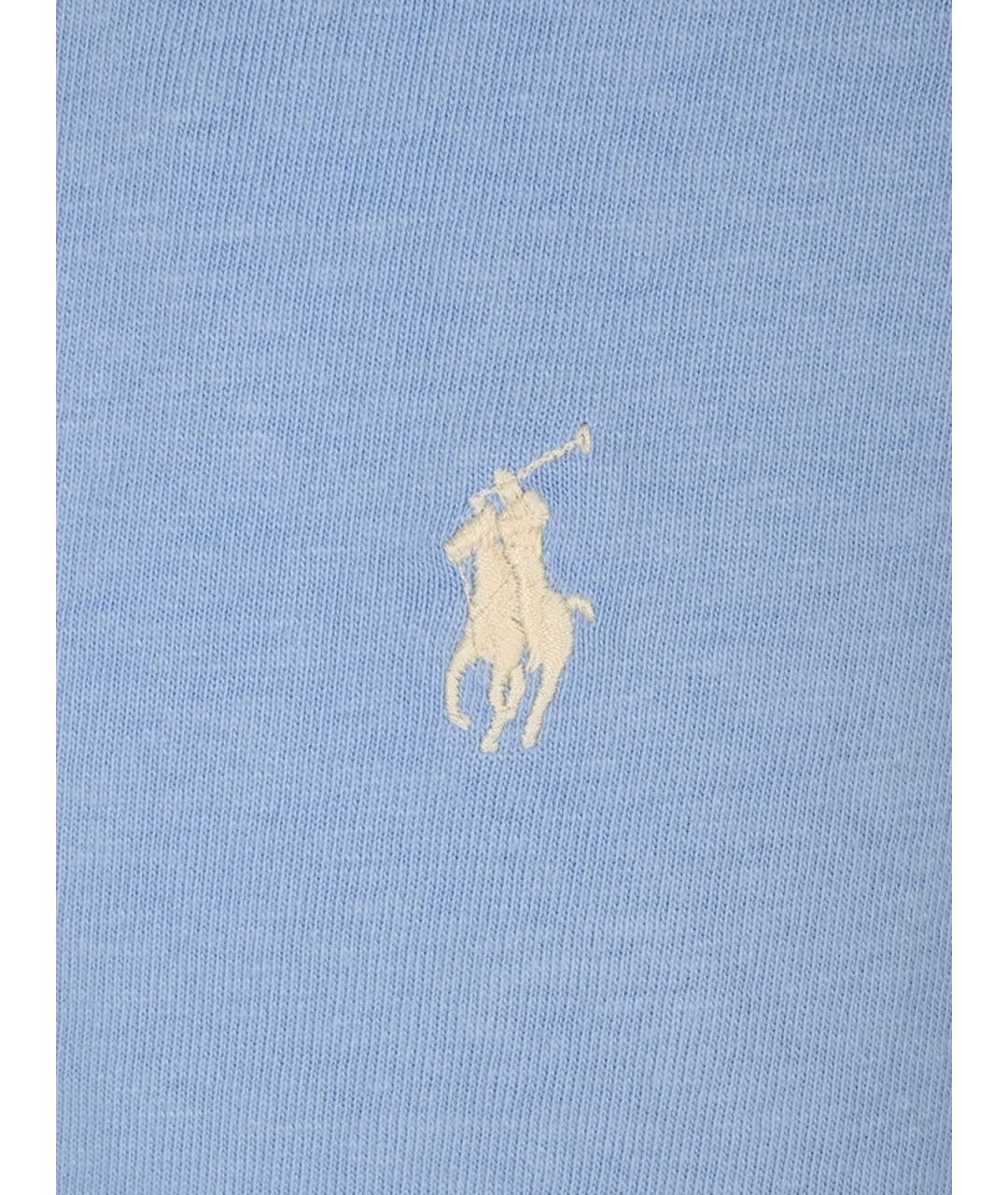 POLO RALPH LAUREN Голубая хлопковая футболка, фото 5