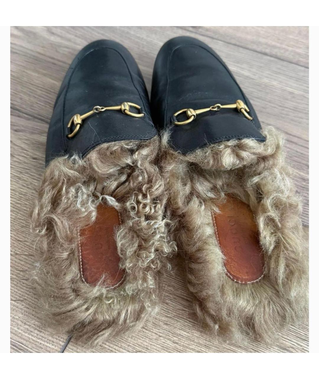 GUCCI Черные кожаные мюли, фото 4