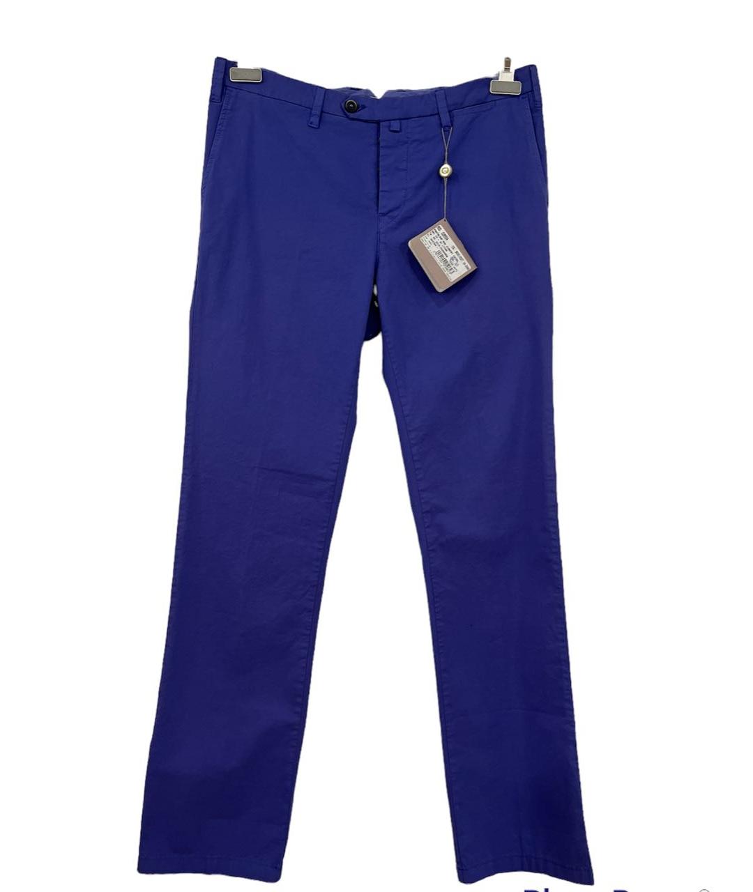 CRUCIANI Синие хлопковые повседневные брюки, фото 7