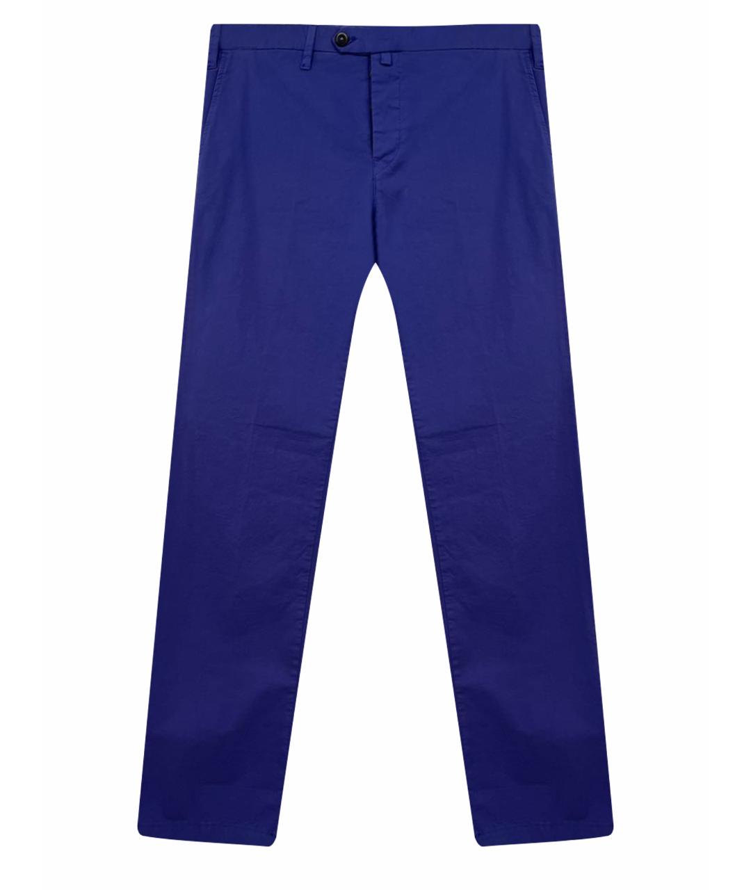 CRUCIANI Синие хлопковые повседневные брюки, фото 1
