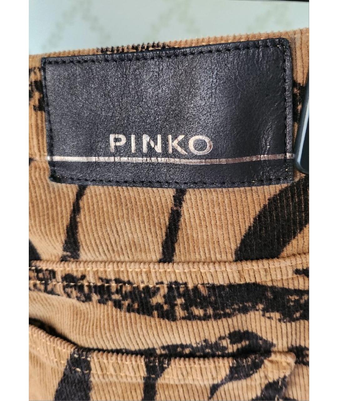 PINKO Мульти велюровые прямые брюки, фото 5