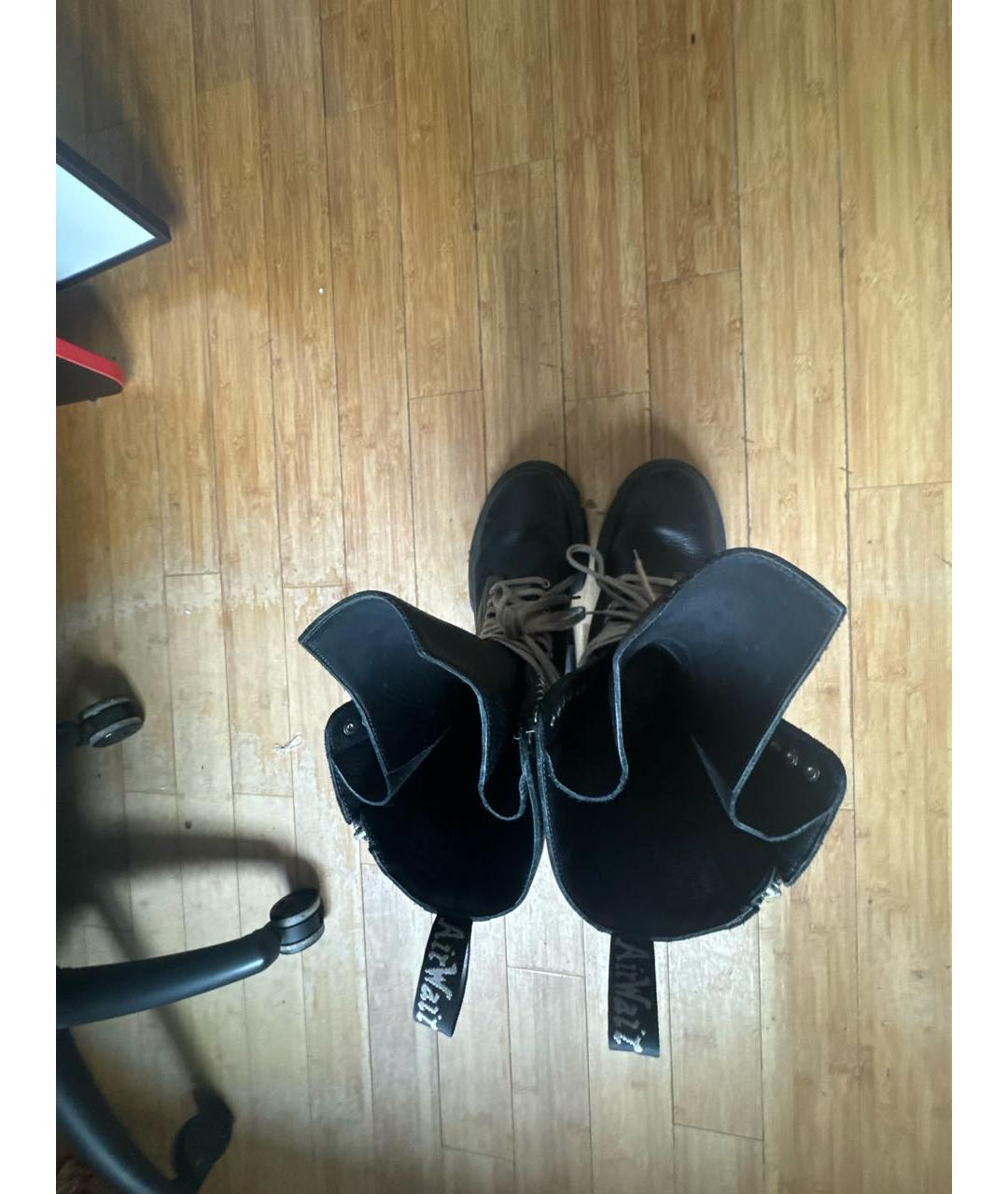 DR. MARTENS Черные кожаные высокие ботинки, фото 3