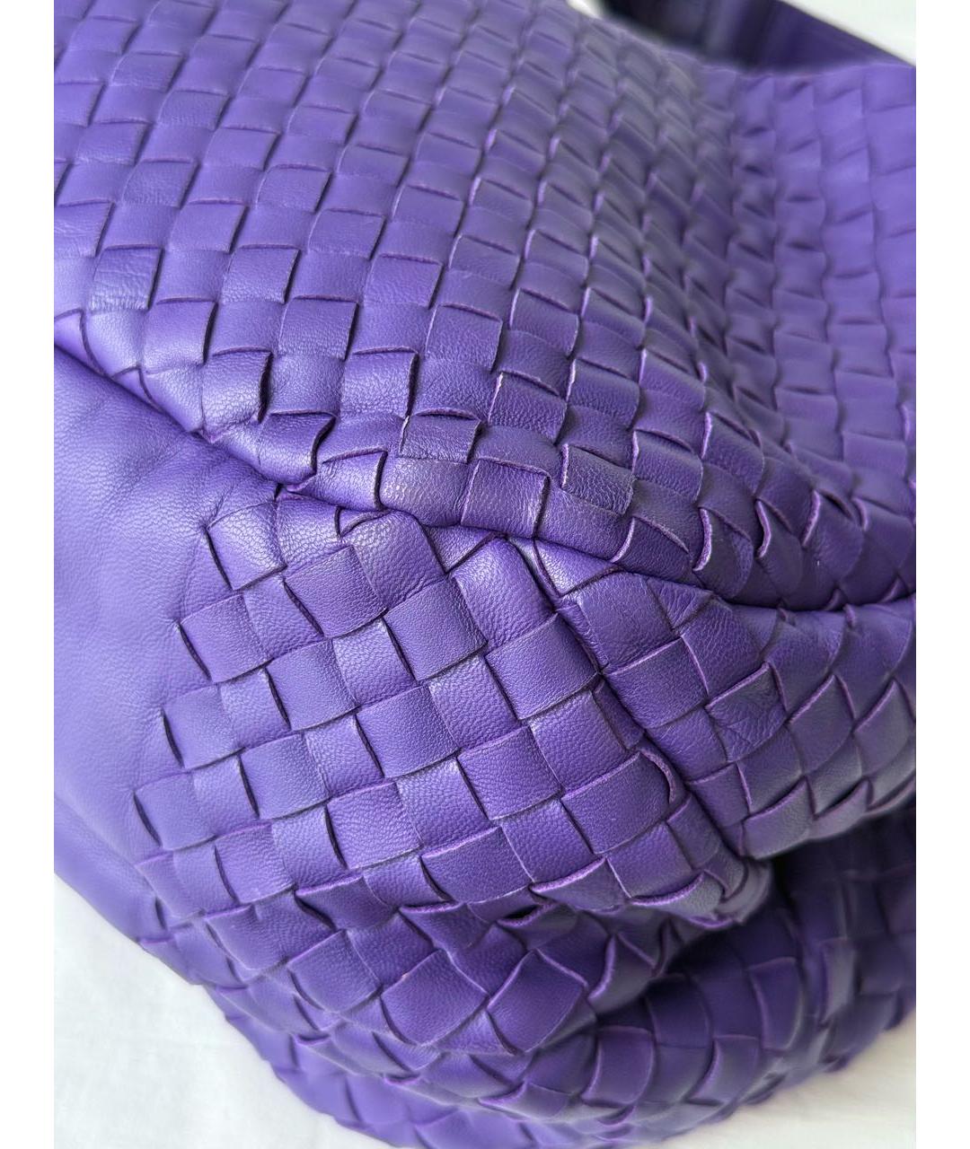 BOTTEGA VENETA Фиолетовая кожаная сумка через плечо, фото 4