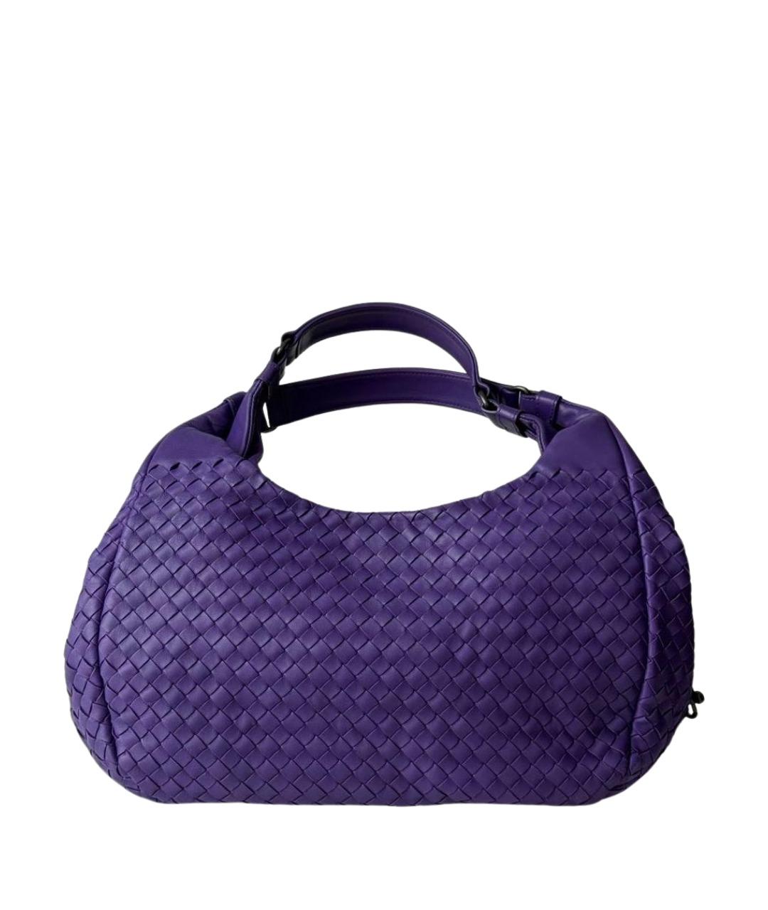 BOTTEGA VENETA Фиолетовая кожаная сумка через плечо, фото 1