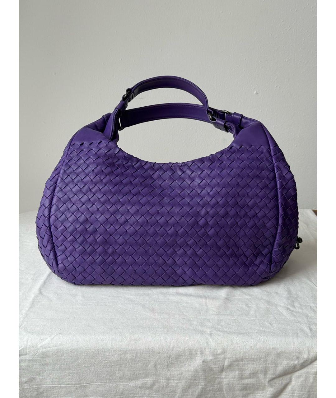 BOTTEGA VENETA Фиолетовая кожаная сумка через плечо, фото 8