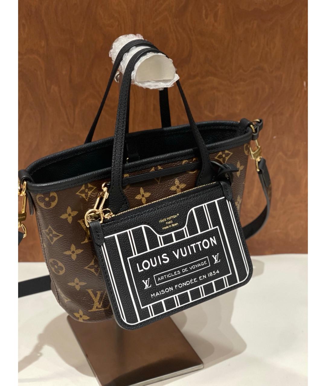 LOUIS VUITTON Коричневая сумка тоут из искусственной кожи, фото 2