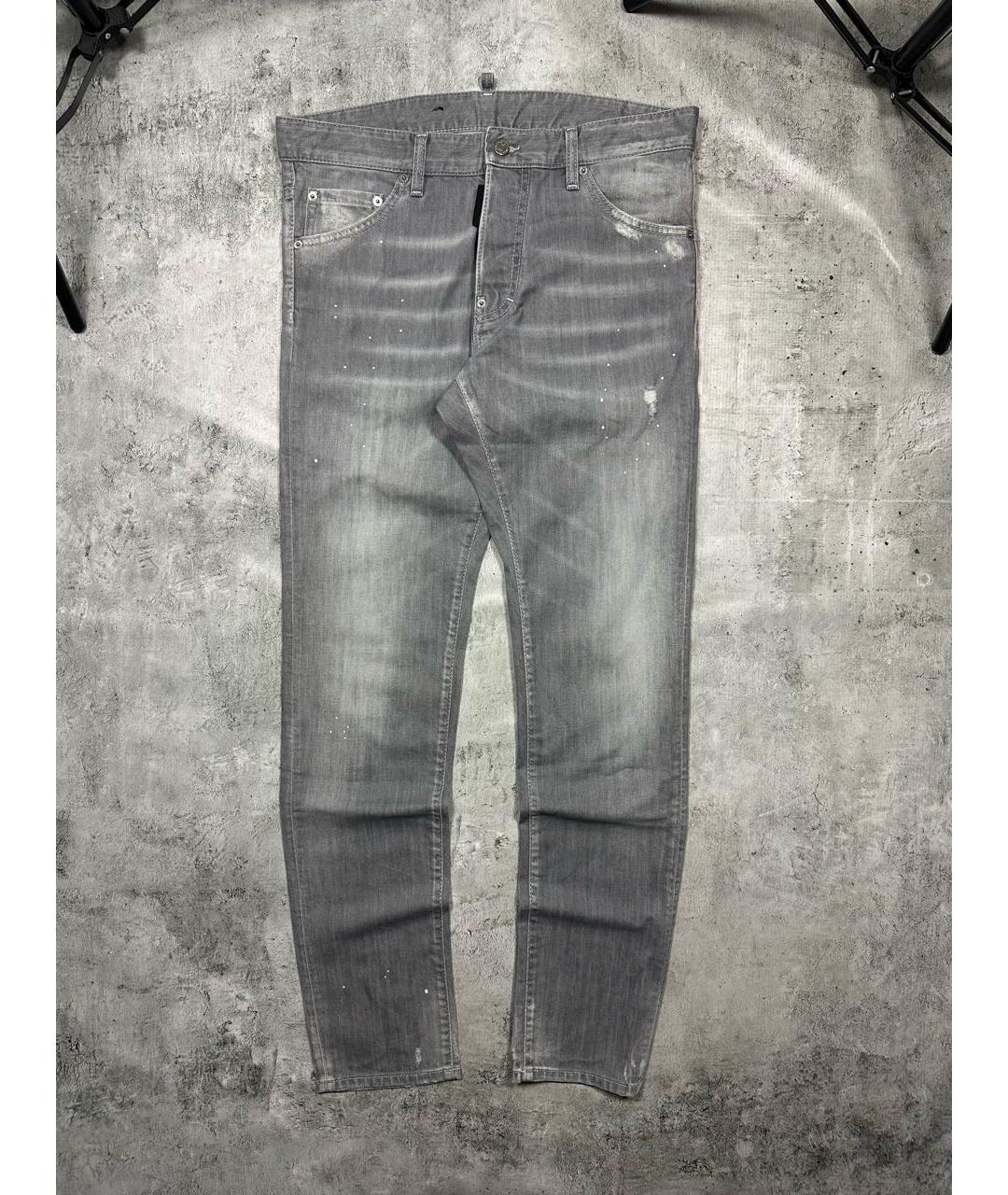 DSQUARED2 Серые хлопковые джинсы скинни, фото 9