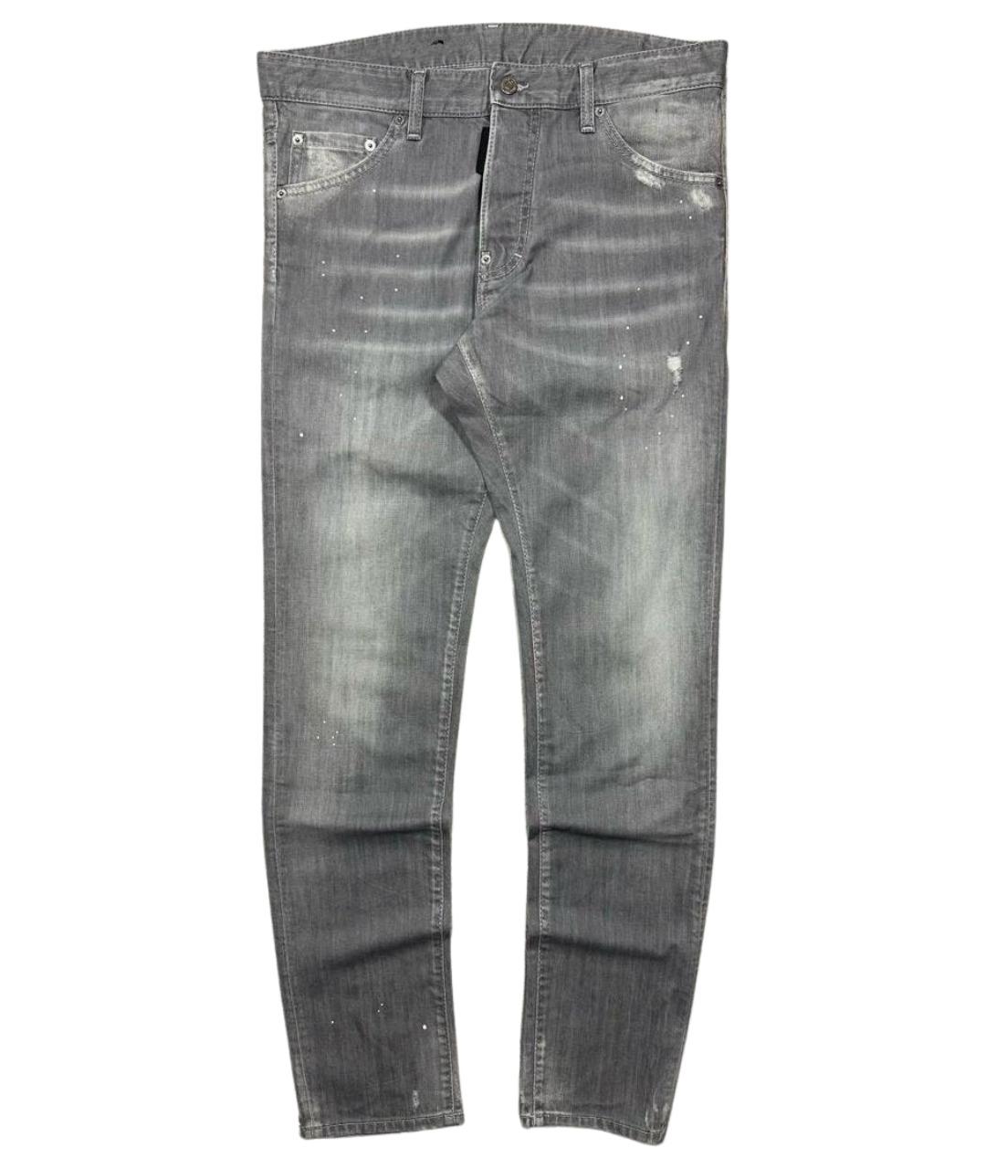 DSQUARED2 Серые хлопковые джинсы скинни, фото 1