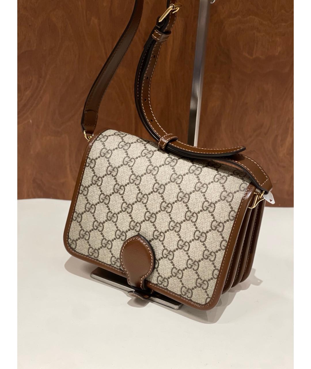 GUCCI Коричневая деним сумка через плечо, фото 3