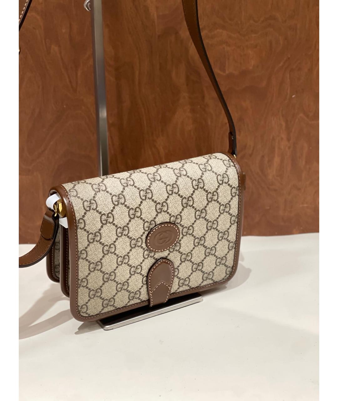 GUCCI Коричневая деним сумка через плечо, фото 7