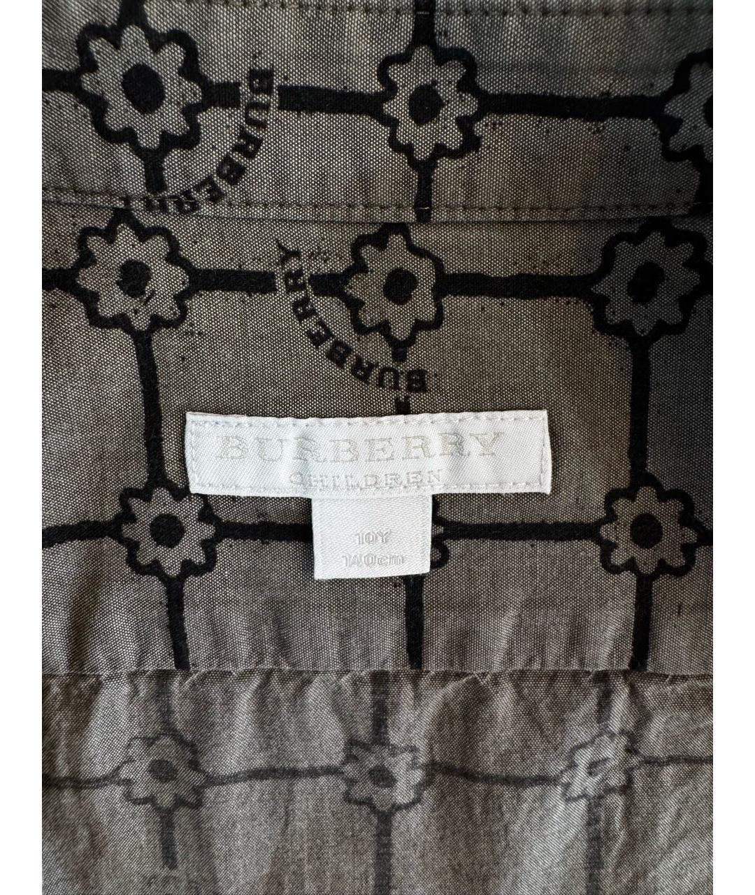 BURBERRY Антрацитовая хлопковая рубашка/блузка, фото 3