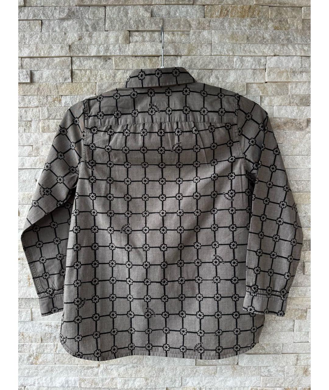 BURBERRY Антрацитовая хлопковая рубашка/блузка, фото 2
