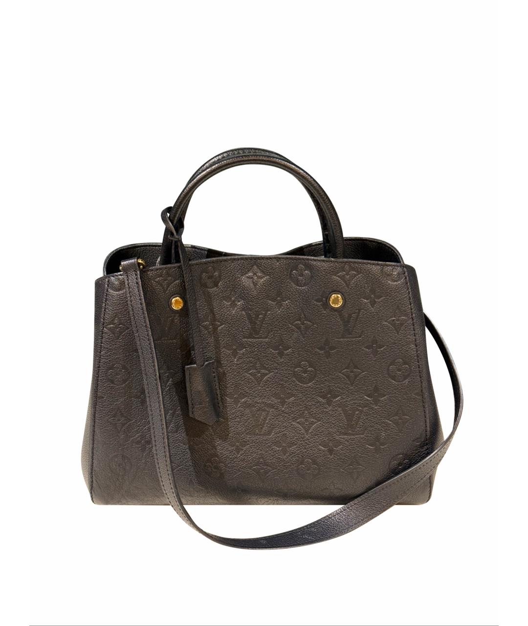 LOUIS VUITTON Черная кожаная сумка через плечо, фото 1