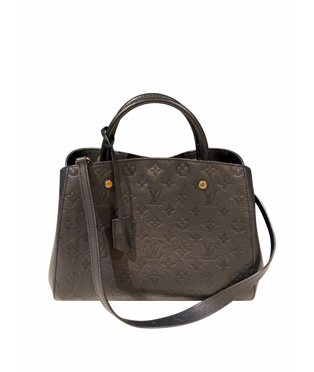 LOUIS VUITTON Черная кожаная сумка через плечо, фото 8