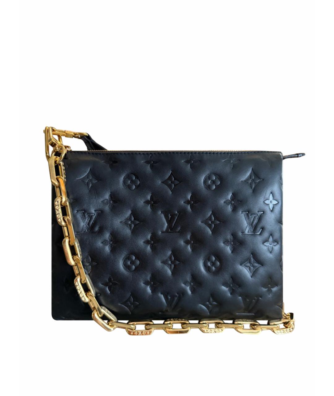 LOUIS VUITTON Черная кожаная сумка через плечо, фото 1