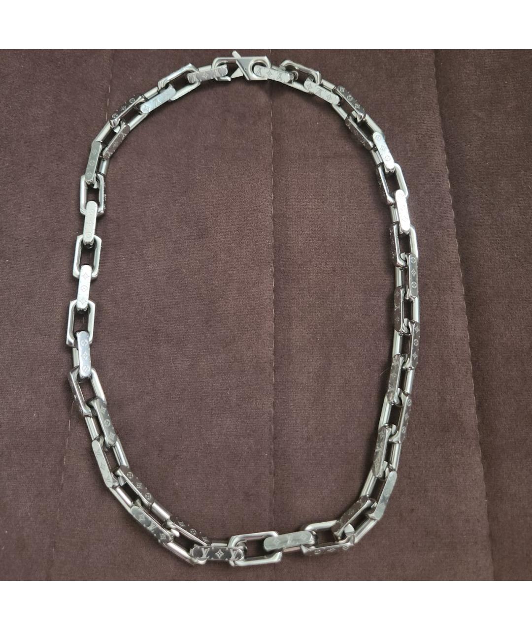 LOUIS VUITTON Серебряное металлическое колье, фото 2