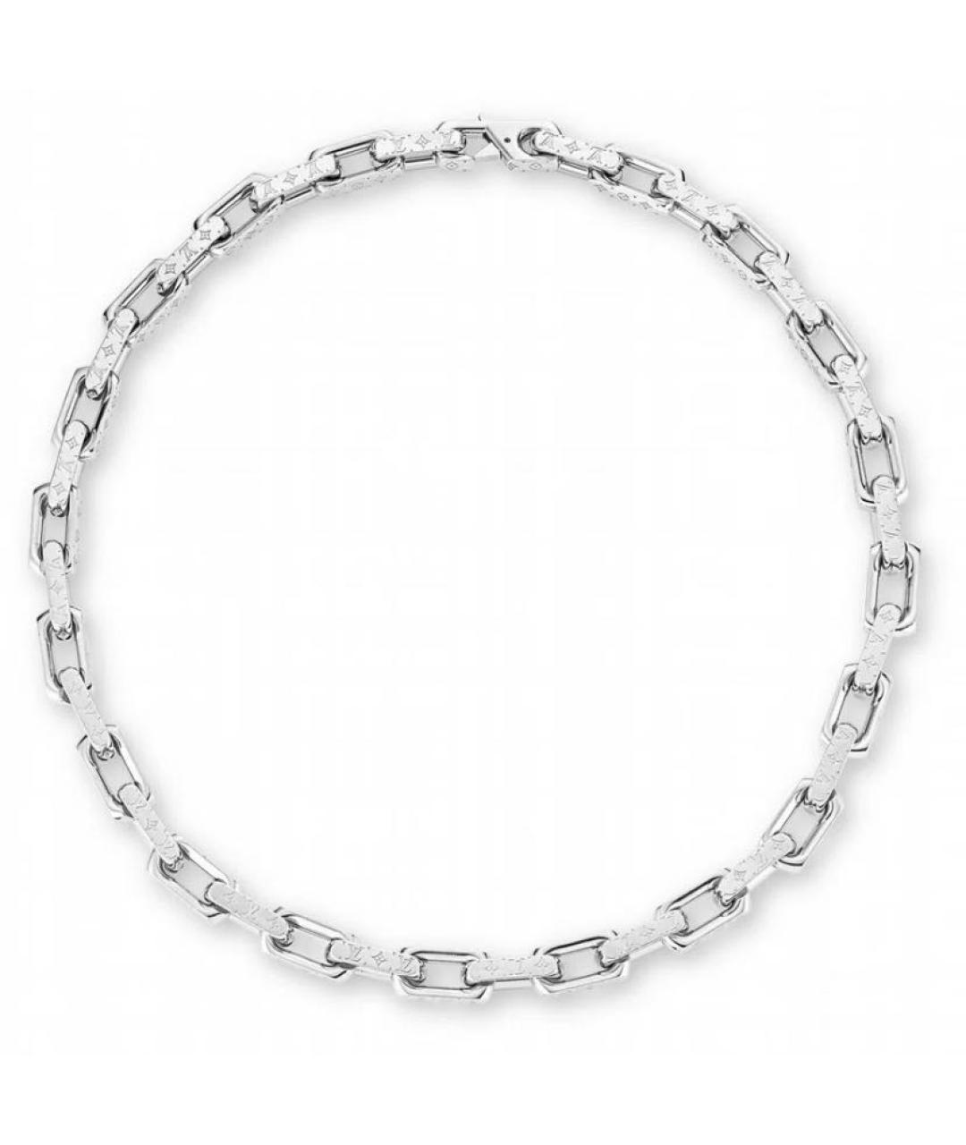 LOUIS VUITTON Серебряное металлическое колье, фото 6