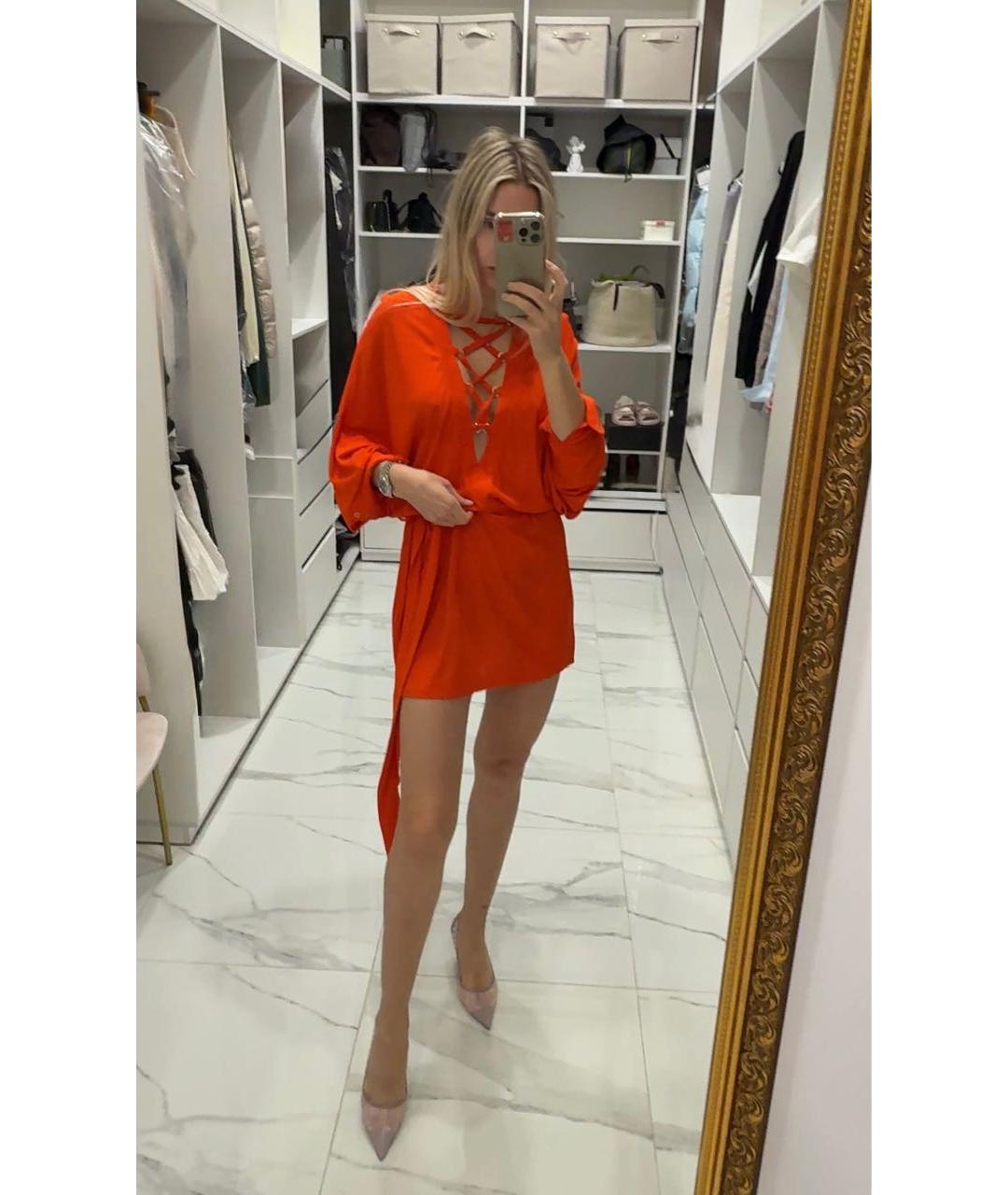 BALMAIN Красное вискозное платье, фото 3