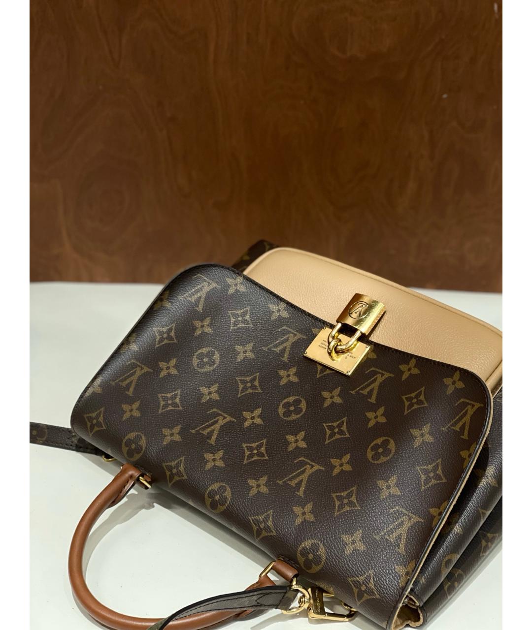 LOUIS VUITTON Коричневая сумка с короткими ручками из канвы, фото 6