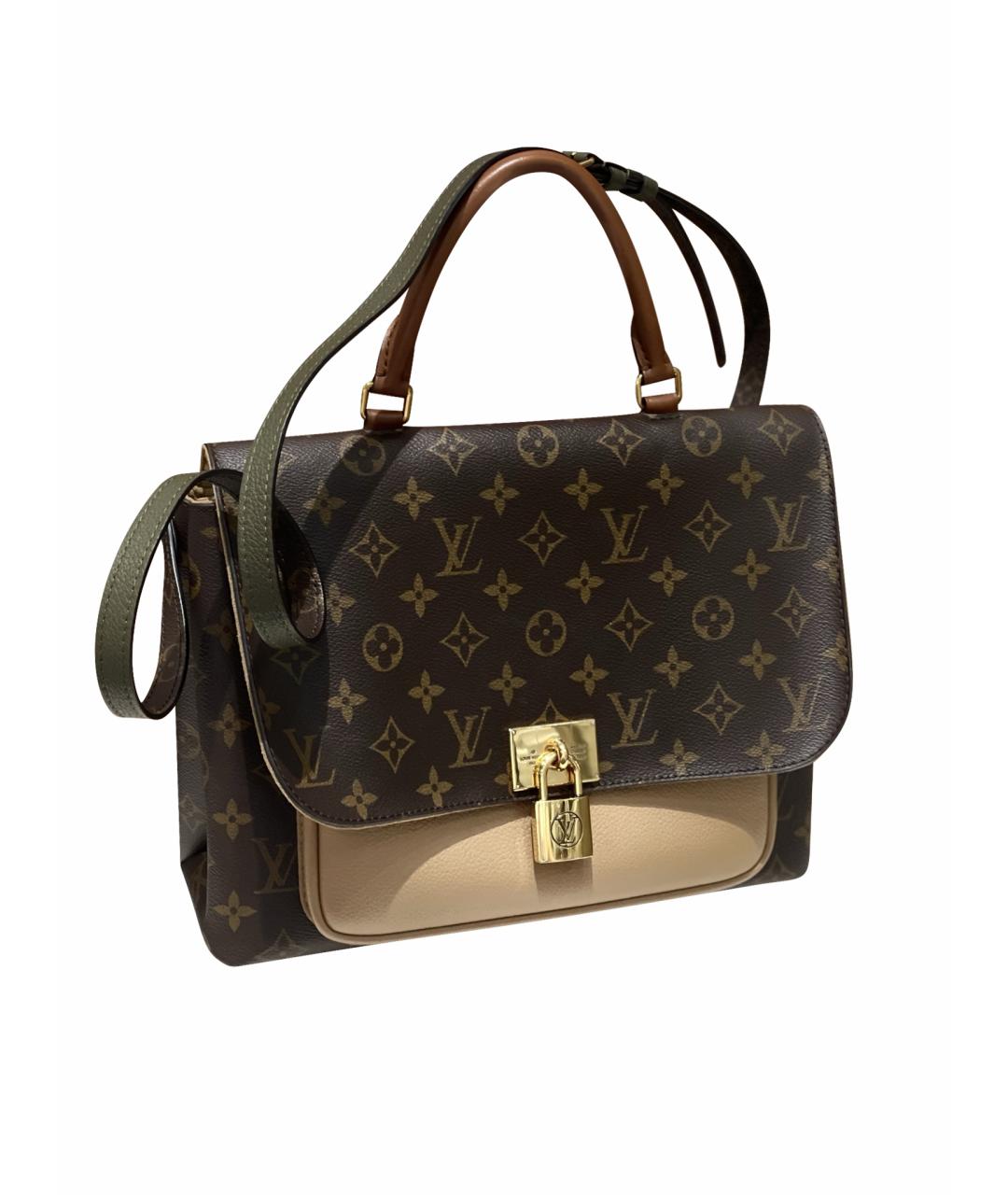 LOUIS VUITTON Коричневая сумка с короткими ручками из канвы, фото 1