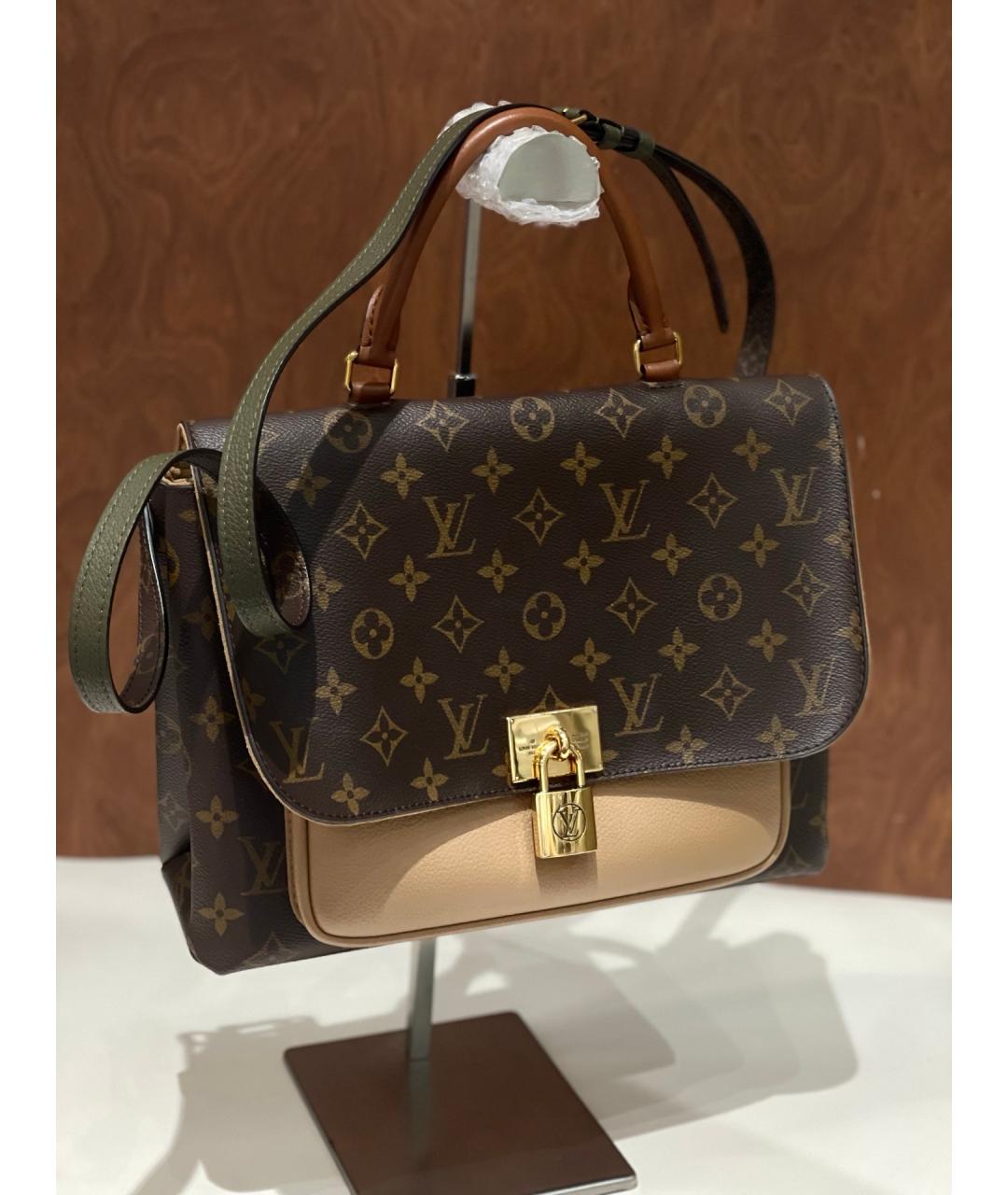 LOUIS VUITTON Коричневая сумка с короткими ручками из канвы, фото 2