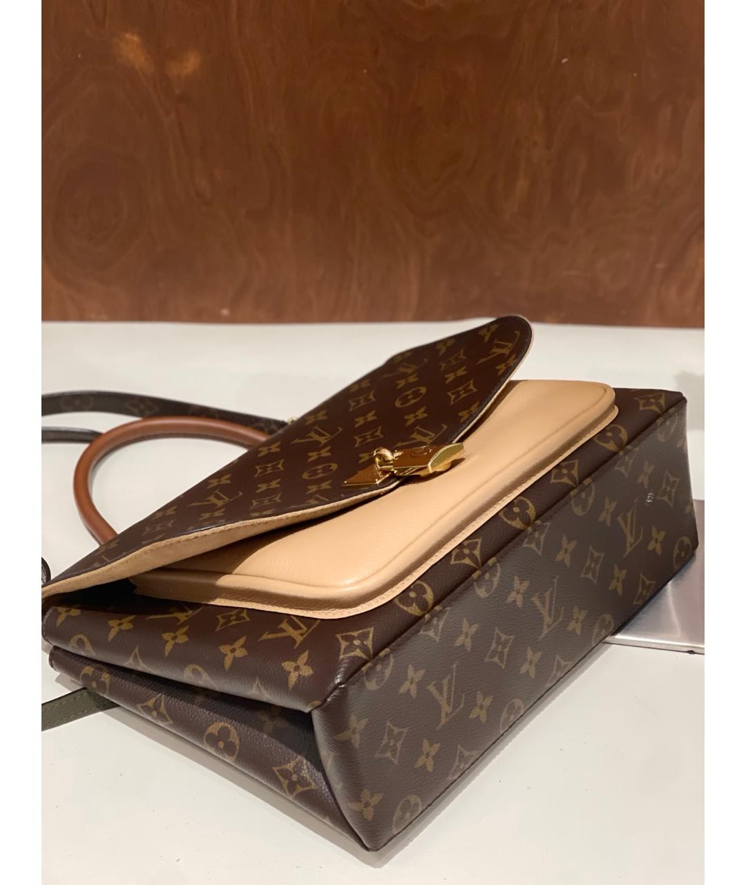 LOUIS VUITTON Коричневая сумка с короткими ручками из канвы, фото 5