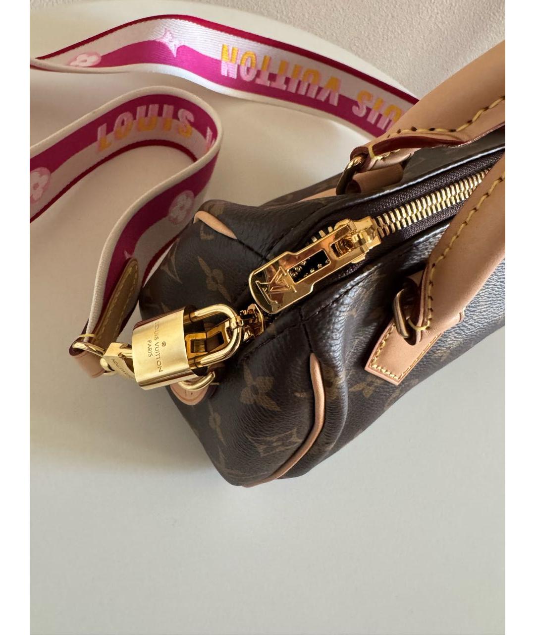 LOUIS VUITTON Коричневая сумка через плечо из канвы, фото 2