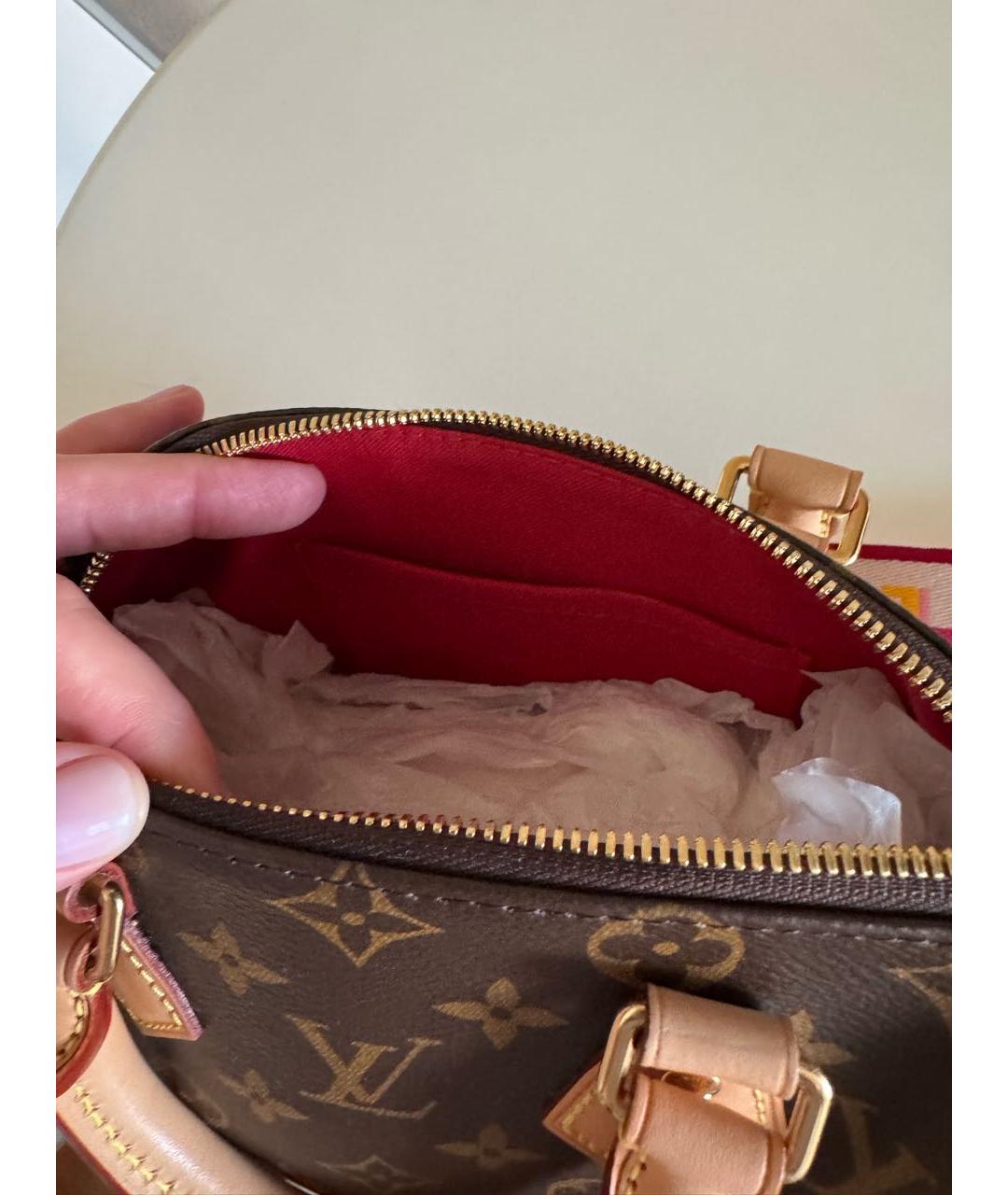 LOUIS VUITTON Коричневая сумка через плечо из канвы, фото 4