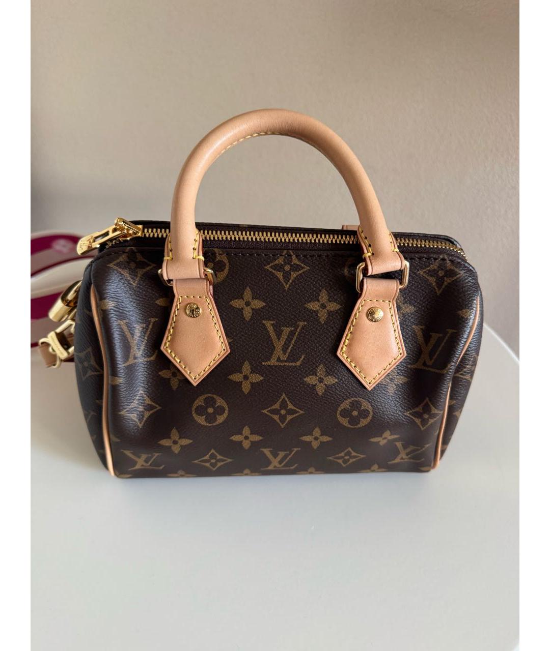 LOUIS VUITTON Коричневая сумка через плечо из канвы, фото 7