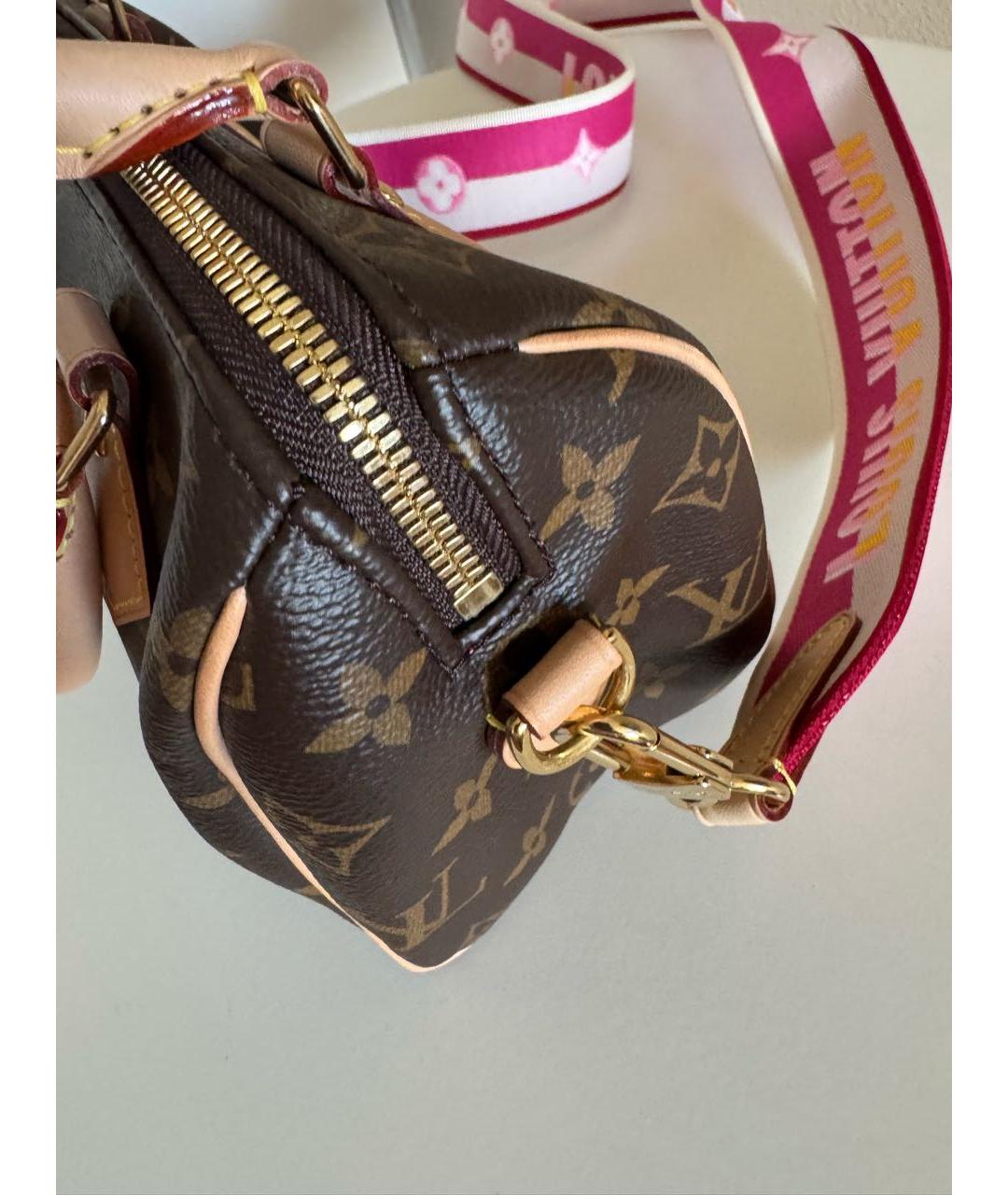 LOUIS VUITTON Коричневая сумка через плечо из канвы, фото 6