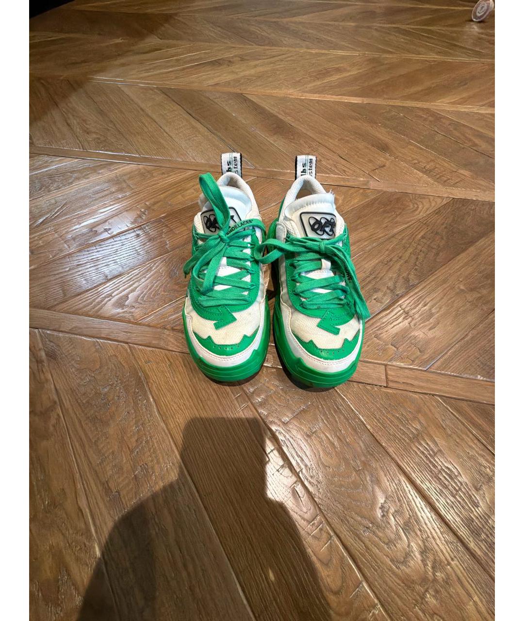 OFF-WHITE Зеленые резиновые кроссовки, фото 2