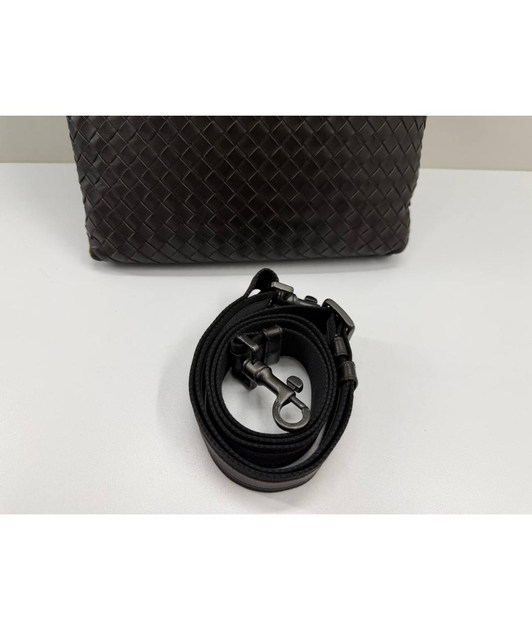 BOTTEGA VENETA Коричневая кожаная сумка на плечо, фото 9
