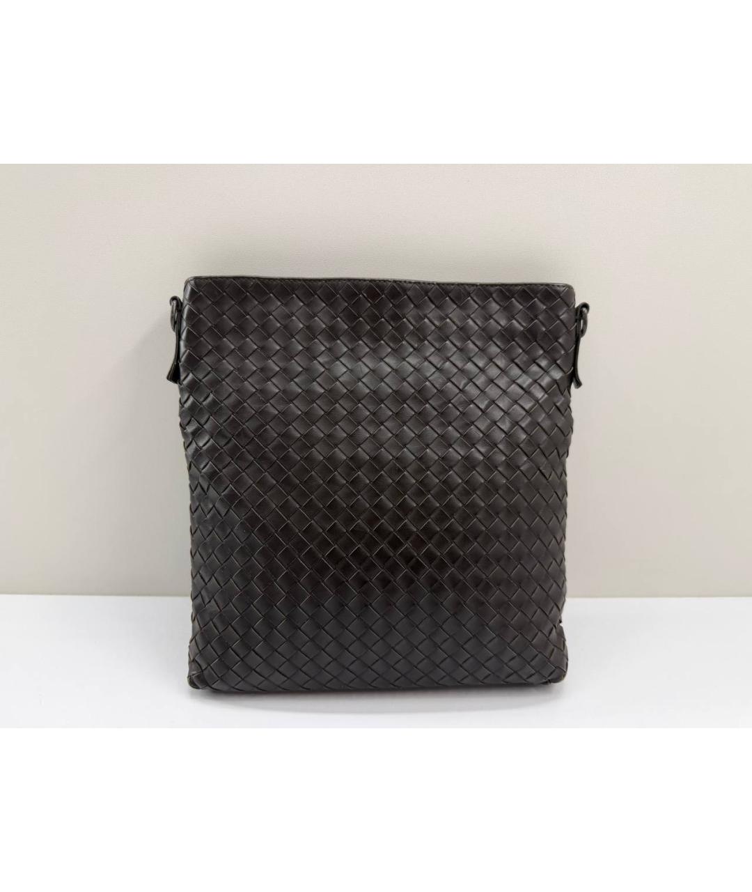 BOTTEGA VENETA Коричневая кожаная сумка на плечо, фото 2