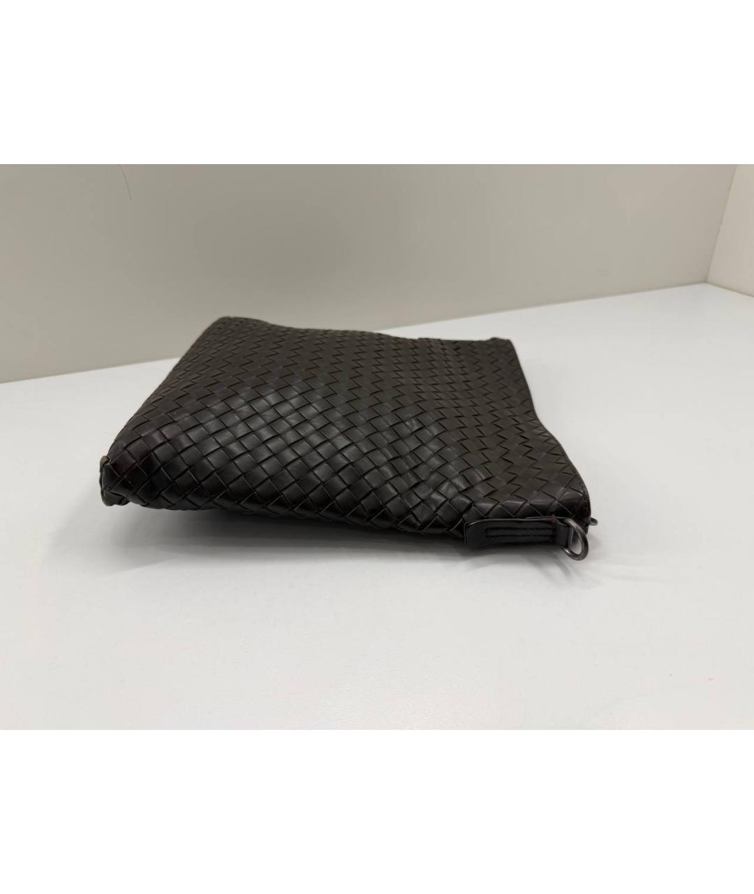 BOTTEGA VENETA Коричневая кожаная сумка на плечо, фото 8