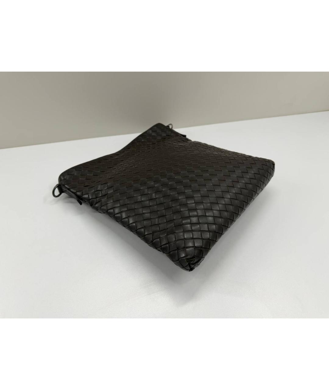 BOTTEGA VENETA Коричневая кожаная сумка на плечо, фото 7