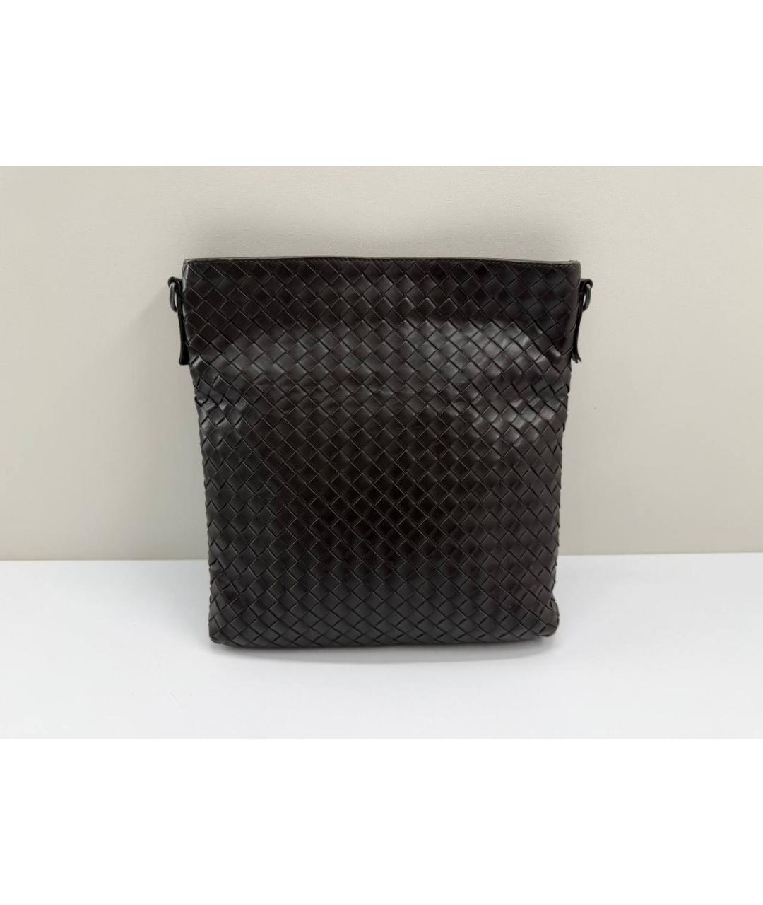 BOTTEGA VENETA Коричневая кожаная сумка на плечо, фото 6