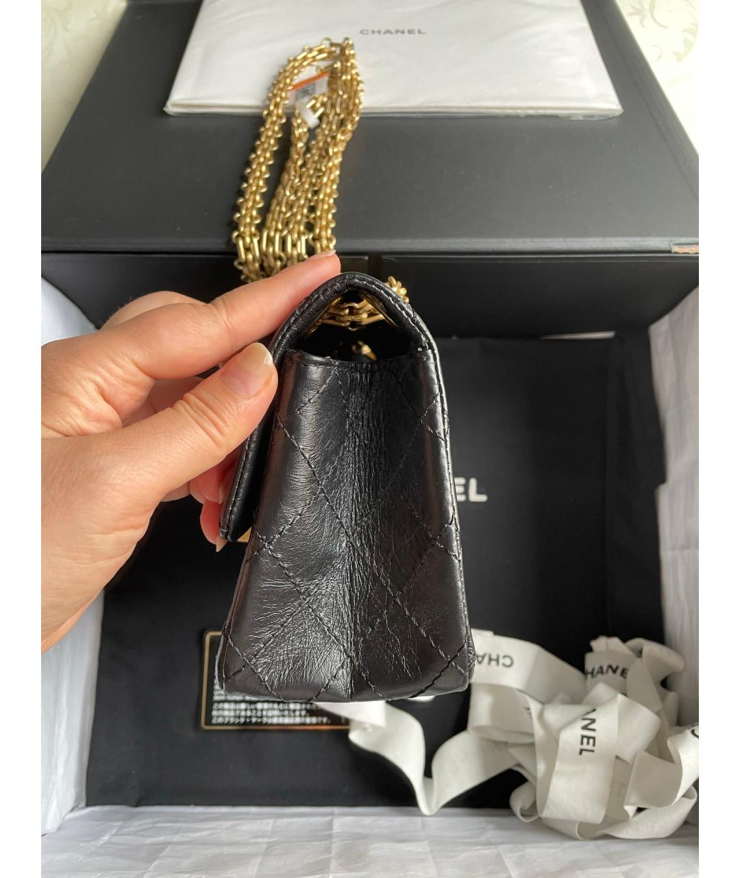 CHANEL Черная кожаная сумка через плечо, фото 4